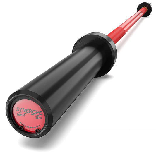 Synergee 4.8-Foot Barbell with 2” Sleeves. Rated 500lbs for Weightlifting. Available in Pink
